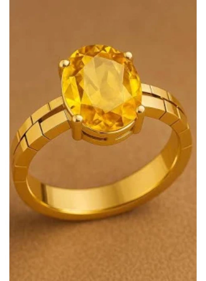 Sidharth Gems 11.25 Ratti 10.00 Carat Cultured Yellow Sapphire Gemstone Certified Cultured Pukhraj Stone Lab Tested Astrological Purpose - Image 1